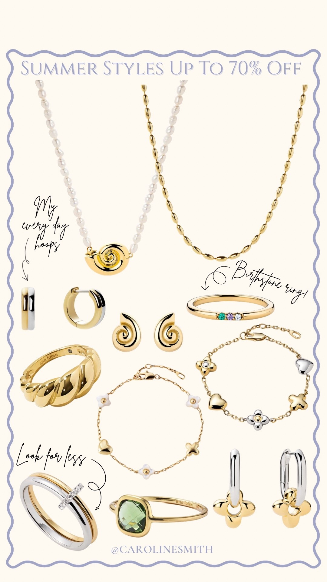 Memorial Day Weekend Sales- favorite everyday jewelry @analuisa 


Ana Luisa, gold jewelry, look for less, gifts for her, earrings, stackable jewelry

#LTKSaleAlert #LTKootd #LTKBeauty