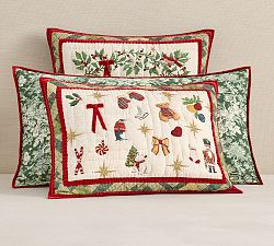 Deck the Halls Christmas Tree Reversible Quilted Sham | Pottery Barn (US)