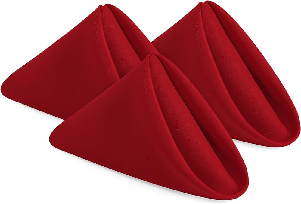 Utopia Home Red Cloth Napkins (12 Pack, 18x18 Inches), Ideal Dinner Napkins for Party, Wedding an... | Amazon (US)