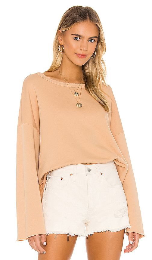 NSF Reine Boxy Drop Shoulder Crew in Pink. - size S (also in L,M) | Revolve Clothing (Global)