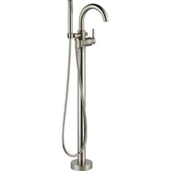 Delta Faucet T4759-SSFL Trinsic Floor Mount Tub Filler, Stainless | Amazon (US)
