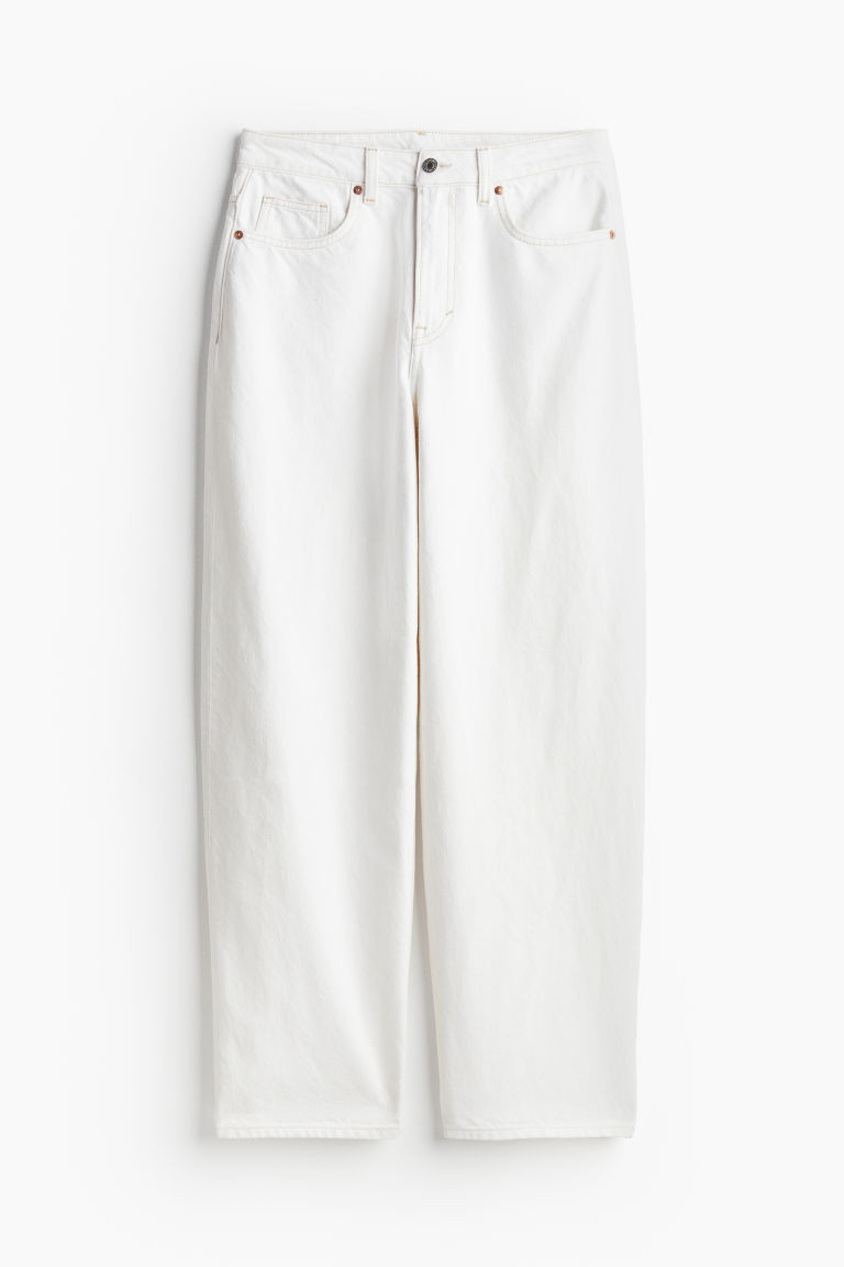 H & M - Baggy High Jeans - White | H&M (US + CA)