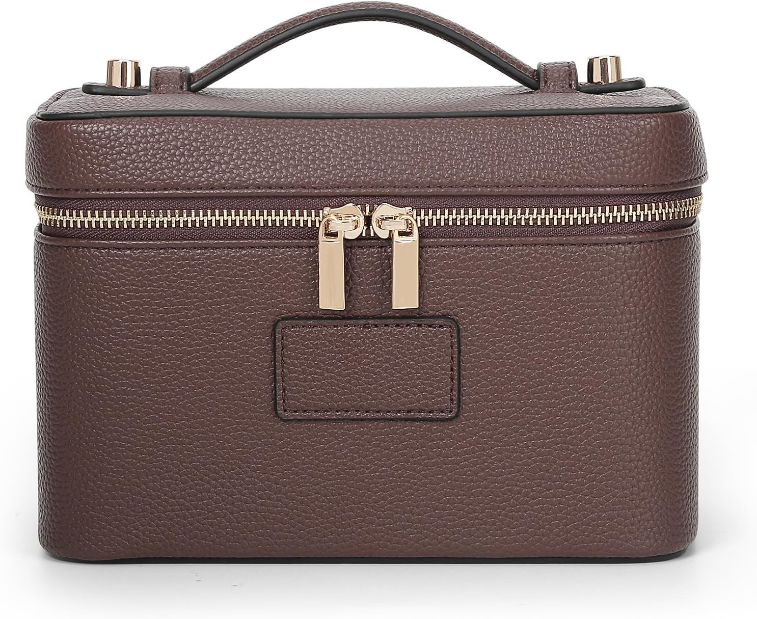 Makeup Bag Vanity Case for Women Leather Cosmetic Bag Travel Toiletry Bags Portable Makeup Organi... | Amazon (US)