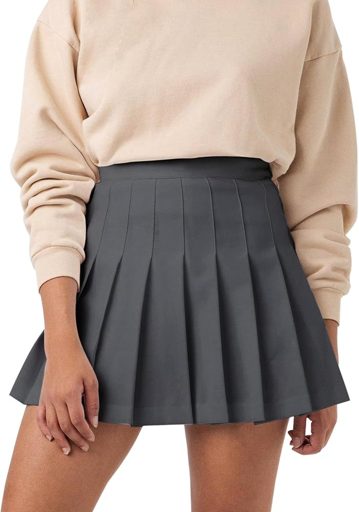 SCKTOO Womens Girl High Waisted Pleated Tennis Skirt School A-Line Skater Skirts with Lining Shor... | Amazon (CA)