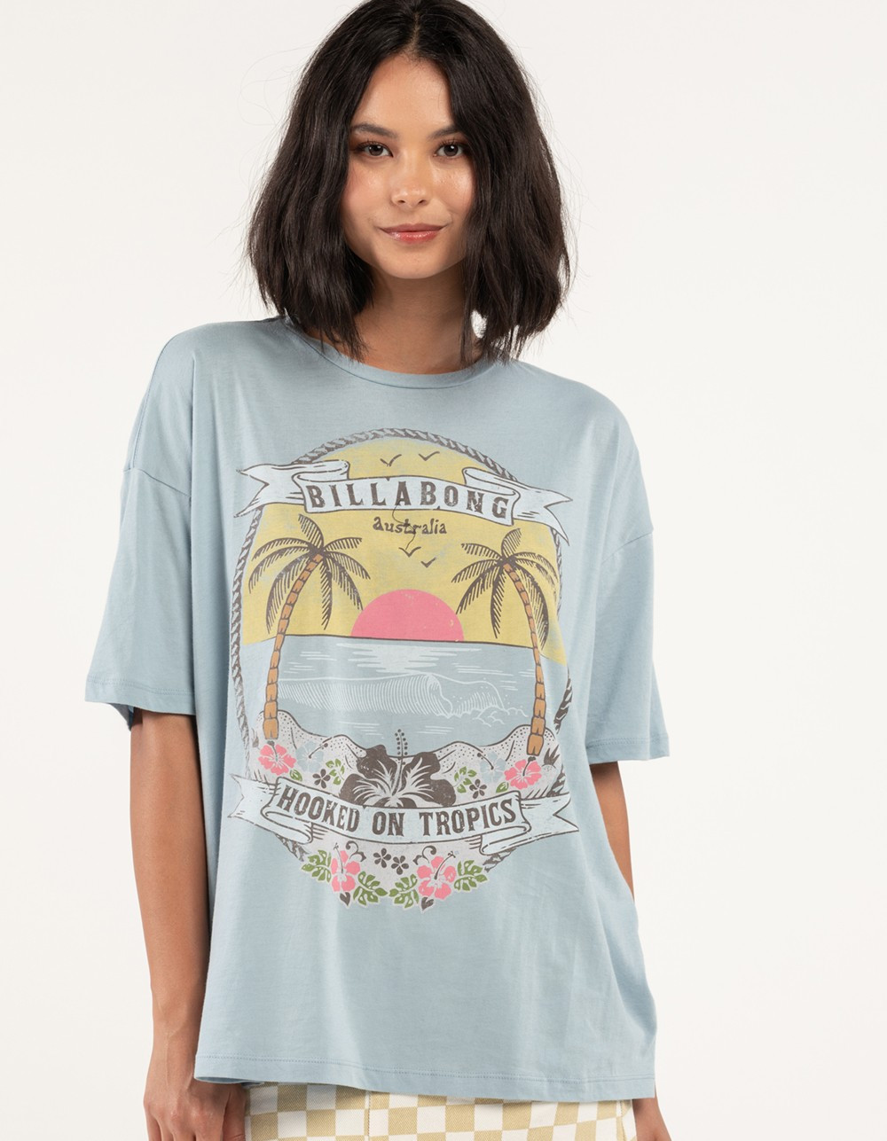 BILLABONG Tropic Womens Oversized Tee - DUSTY BLUE | Tillys | Tillys