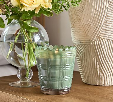 Scallop Glass Candle - Fig Grove & Thyme | Pottery Barn (US)