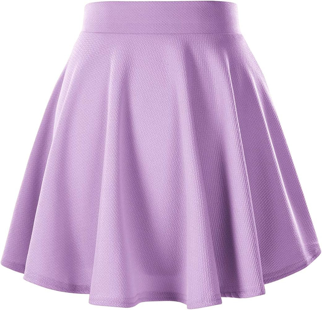 Urban CoCo Women's Basic Versatile Stretchy Flared Casual Mini Skater Skirt | Amazon (US)
