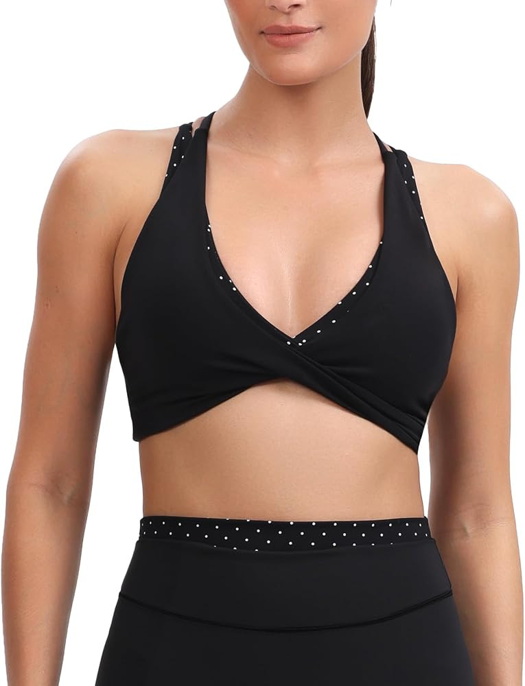 Aoxjox Women's Workout Sports Bras Fitness Metamorph Sienna Twist Bra Yoga Crop Tank | Amazon (CA)