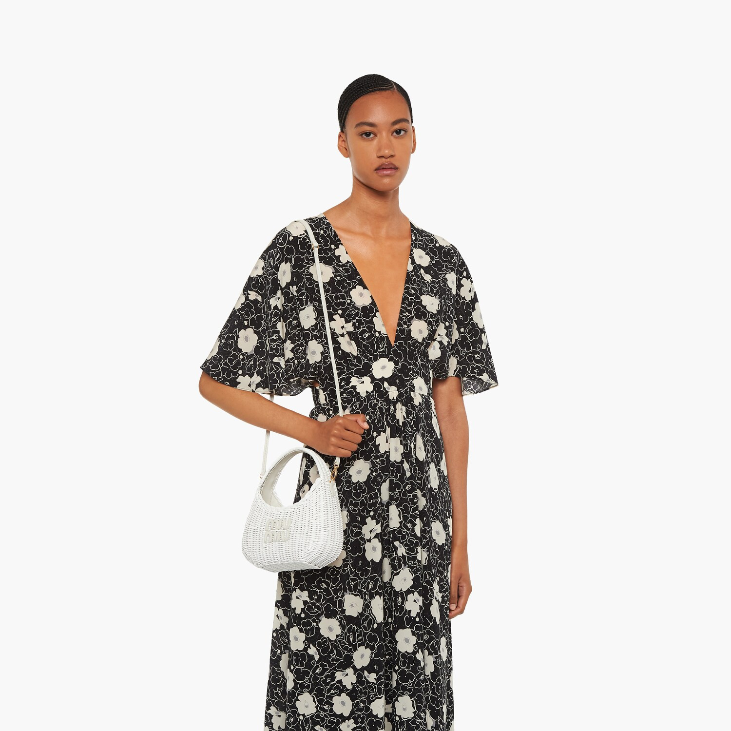 Miu Wander wicker handbag | Miu Miu UK