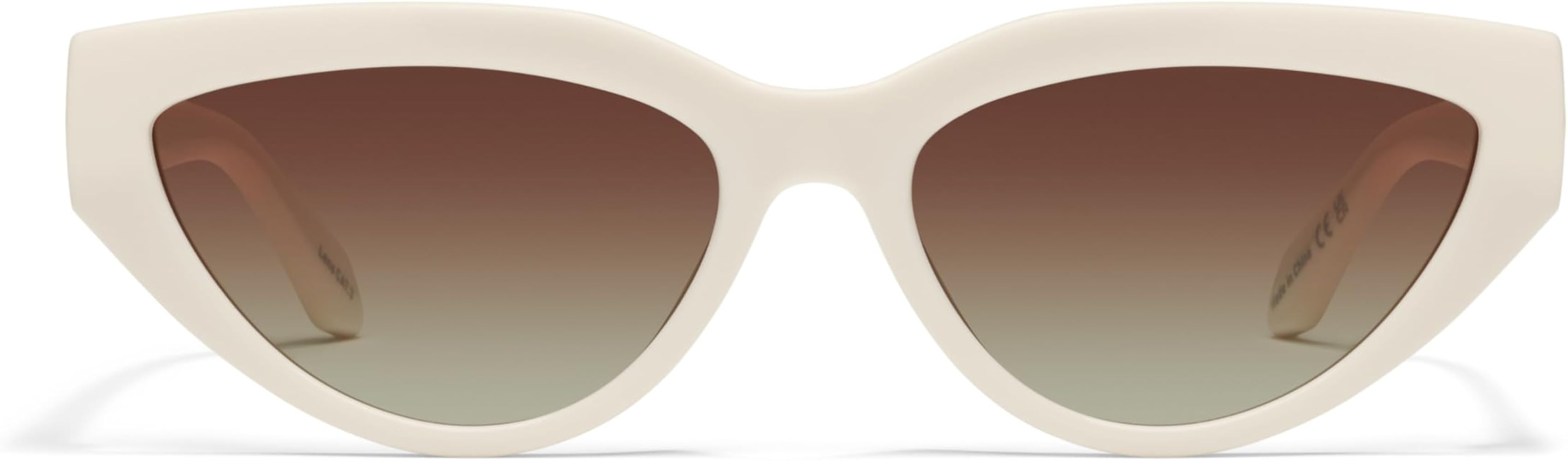 Quay - Womens Sunglasses, Polarized Cat Eye Lenses with UV Protection (Narrow Down, Bone) | Amazon (US)