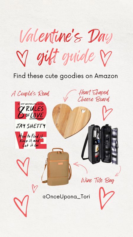 Share these with your special
someone as a hint to how you’d like to spend Valentine’s Day. 😍

#ValentinesDayGifts #Amazon #CoupleReads #HeartShaped #CheeseBoard #WineCooler

#LTKSeasonal #LTKFind #LTKGiftGuide