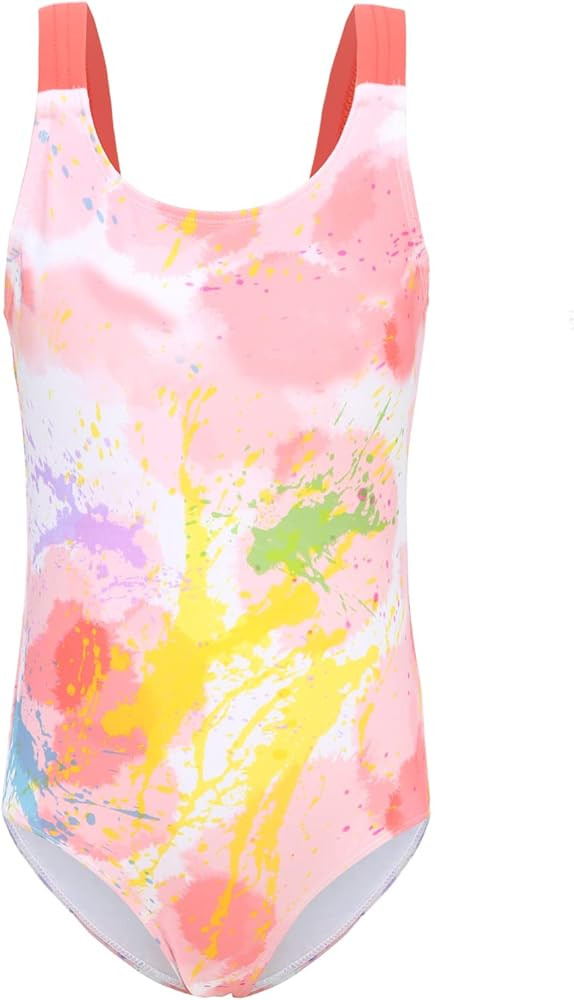 Girls One Piece Swimsuits Tie Dye Bathing Suit for Girls Hawaiian Swimwear 3-16 Years | Amazon (US)