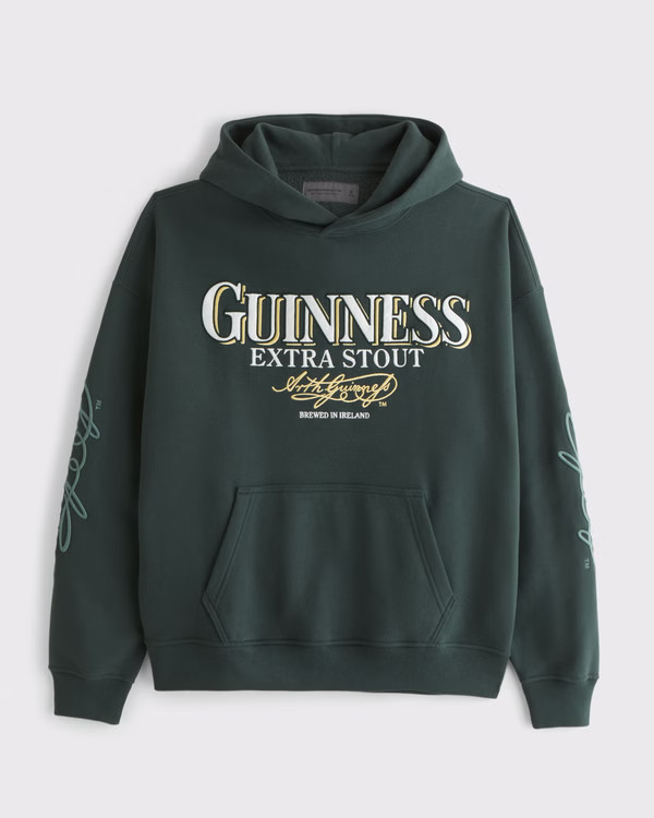 Men's Guinness Graphic Popover Hoodie | Men's Tops | Abercrombie.com | Abercrombie & Fitch (UK)