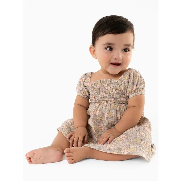 Modern Moments by Gerber Baby and Toddler Girl Puff Sleeve Dress, Sizes 12M-5T - Walmart.com | Walmart (US)