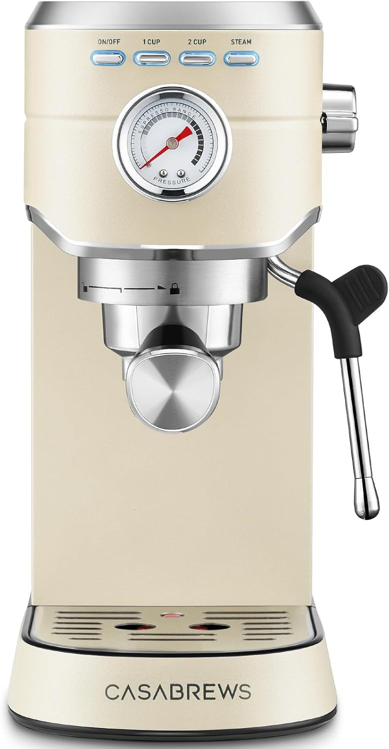 CASABREWS CM5418 Espresso Machine 20 Bar, Espresso Maker with Milk Frother Steam Wand, Stainless ... | Amazon (US)