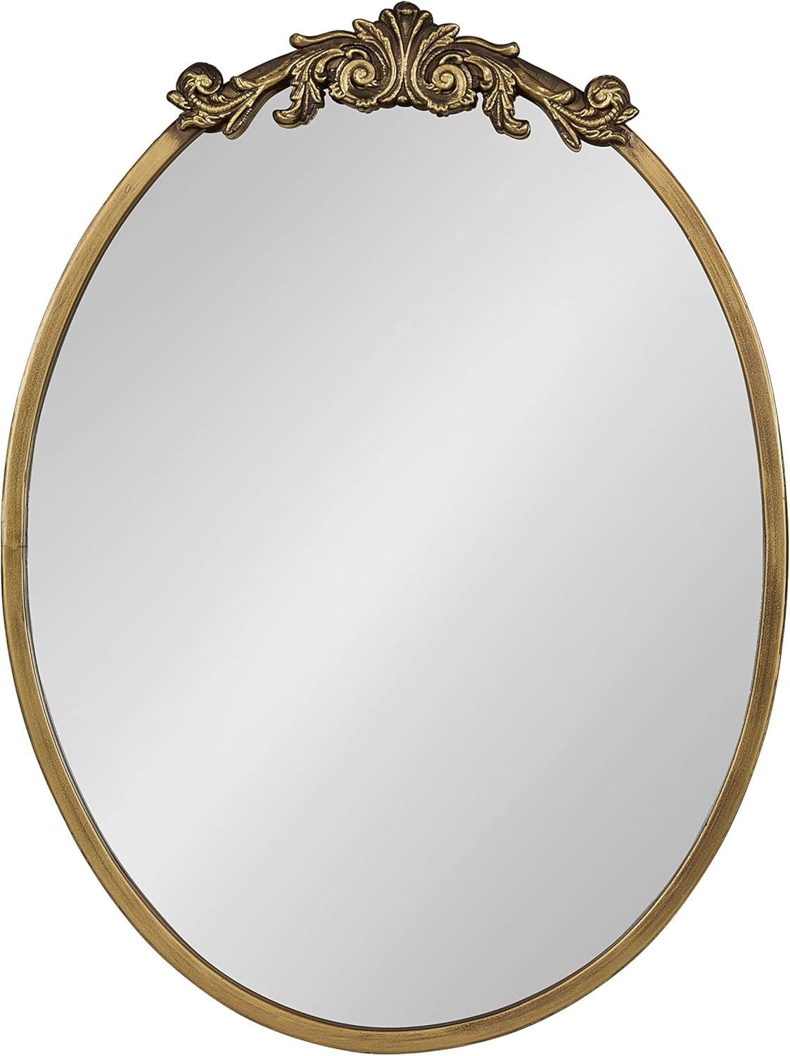 Kate and Laurel Arendahl Ornate Glam Oval Wall Mirror, 18 x 24, Antique Gold, Beautiful Bohemian ... | Amazon (US)