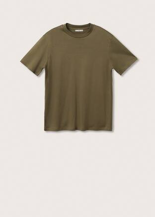 Knit cotton T-shirt | MANGO (US)