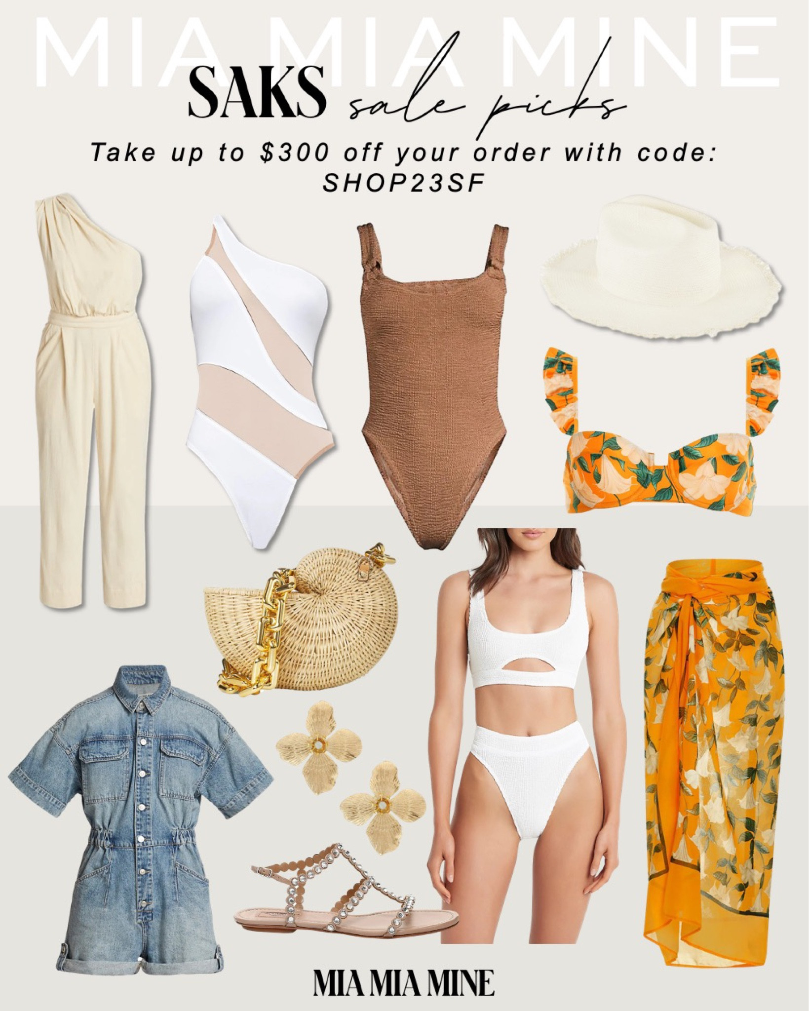 Saks spring sale - take up to $300 off your purchase with code SHOPSF23
Resort wear on sale
Swimwear on sale
Beach vacation outfits on sale 

#LTKswim #LTKsalealert #LTKtravel