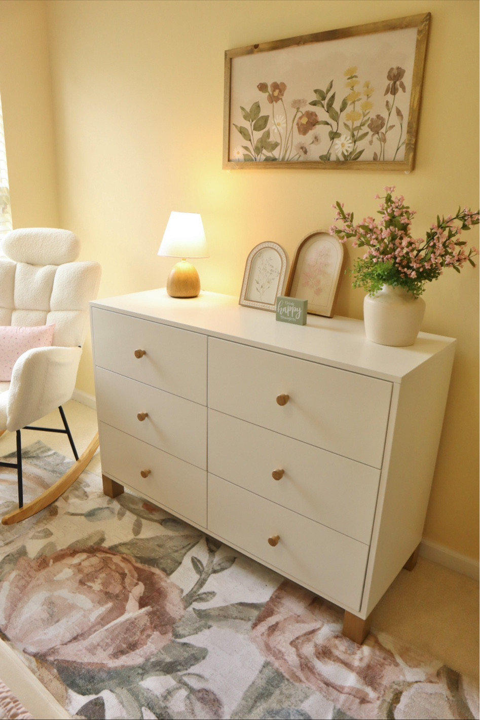 The cutest nursery, bedroom or perfect for yourself too!

Love this dresser and how I styled it ! I’m so excited to receive my nieces for a visit and surprising them with this bedroom.

#nurserydresser #nurserystyle #bedrrominspo

#LTKVideo #LTKKids #LTKHome