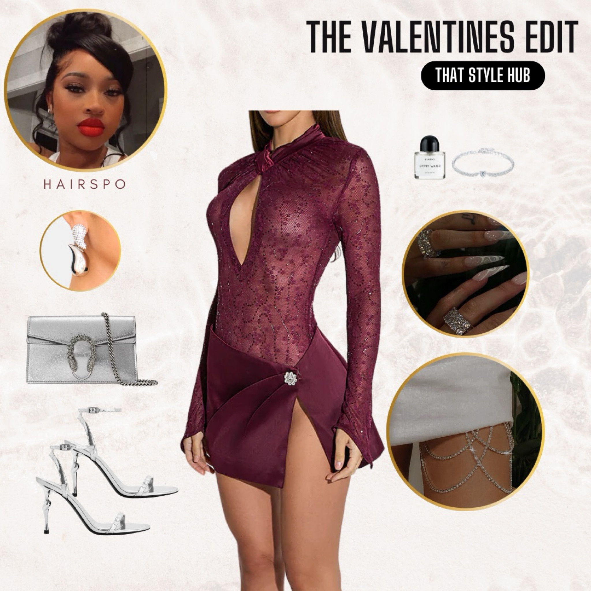 The perfect Valentine’s Day outfit featuring a wine/burgundy grown and sexy co ord from murci  

#LTKluxury #LTKdatenight #LTKstyletip