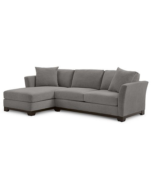 Elliot II 107" 2-Pc. Fabric Chaise Sectional Apartment Sofa, Created for Macy's | Macys (US)