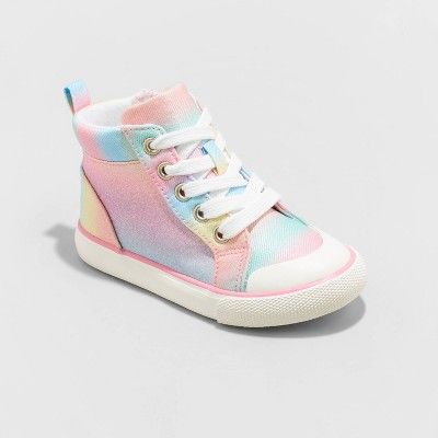 Toddler Girls' Novalee Rainbow Print Zipper Apparel Sneakers - Cat & Jack™ | Target
