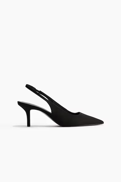 H & M - Pointed Slingback Pumps - Black | H&M (US + CA)
