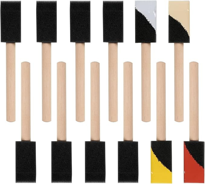 Mister Rui-Poly Foam Paint Brushes, 12 Pack, 1 Inch Sponge Brushes for Painting, Paint Sponges Se... | Amazon (US)
