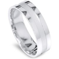 950 Platinum Mens Flat Wedding Band 6mm Comfort Fit Size 7-12 | Etsy (US)