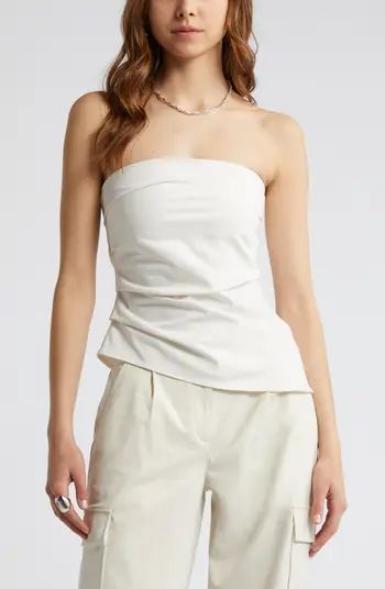 Open Edit Strapless Asymmetric Top | Nordstrom | Nordstrom