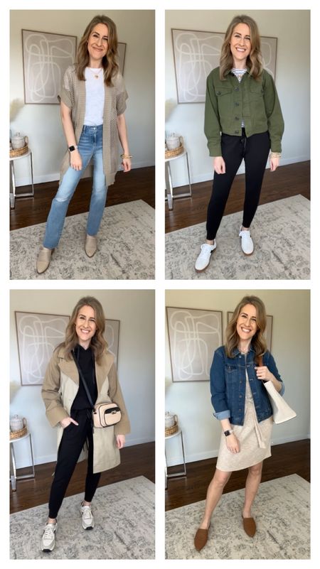 Walmart spring outerwear. #walmartpartner Crochet cardigan tts s/m, utility jacket I sized up to a medium, trench I sized up to a medium (could have done a small), denim jacket I’m in a small (size up for layering or looser fit) #walmartfashion #walmart @walmartfashion

#LTKfindsunder50 #LTKfindsunder100 #LTKstyletip