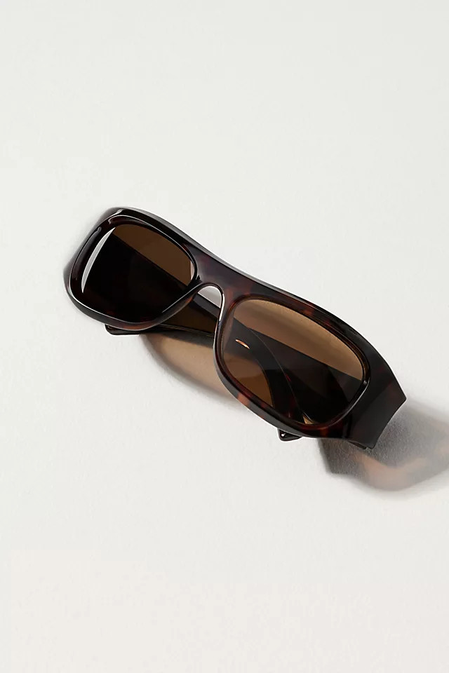 Curved Rectangle Sunglasses | Anthropologie (US)