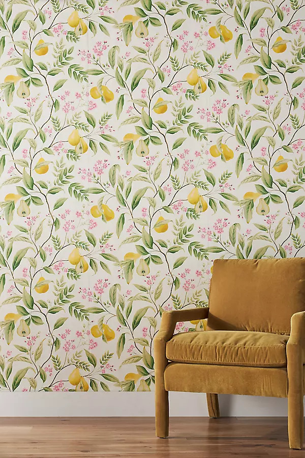 Marie Wallpaper By Diane Hill in Pink | Anthropologie (US)
