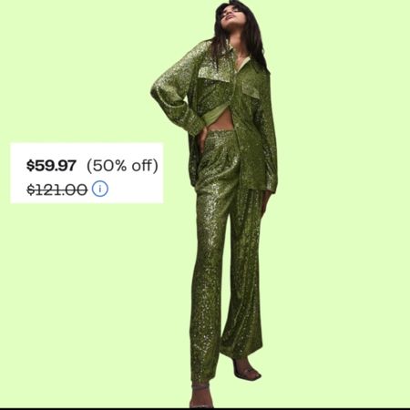 Shop Bop Sequin shacket is currently 50% off. 
Holiday party outfit. Sequin in green.

#LTKover40 #LTKsalealert #LTKHoliday