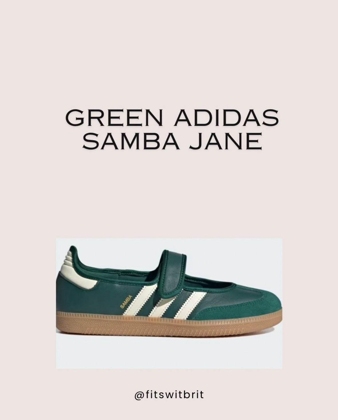 Green Adidas Samba Jane