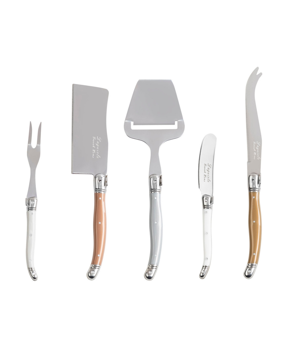 French Home Laguiole 5 Piece Cheese Knife, Fork and Slicer Set - Gold, Silver, Bronze | Macy's