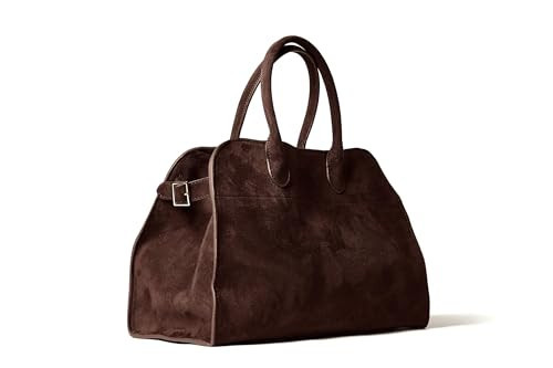 Kurava Brown Faux Suede Handbag Tote Hobo Bag for Women 2025, Women'S Top-Handle Handbags, 15” Large Capacity | Amazon (US)