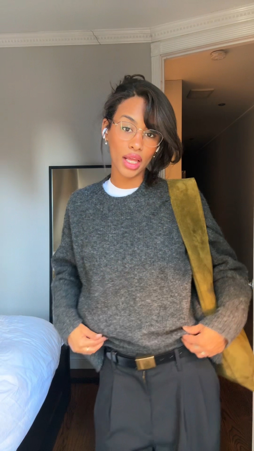 Casual everyday look wool blend sweater and trousers with some Margiela flats

Olive oil shoulder bag is from Bottega But I think it may be sold out so added an alternative 

#LTKStyleTip #LTKSeasonal