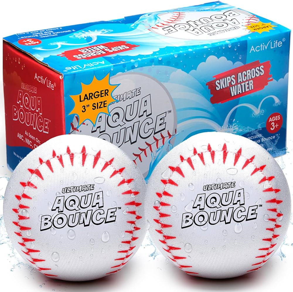 Activ Life The Ultimate Larger 3” Size Skip Balls - Water Bouncing Ball, Beach Toys for Friends... | Amazon (US)