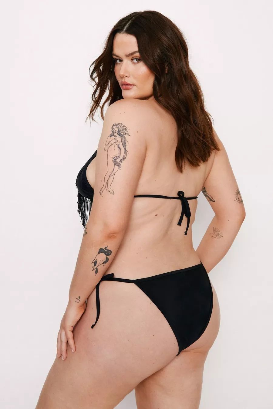 Plus Size Fringe Triangle Bikini and Sarong Co-ord Set | Nasty Gal UK (+IE)