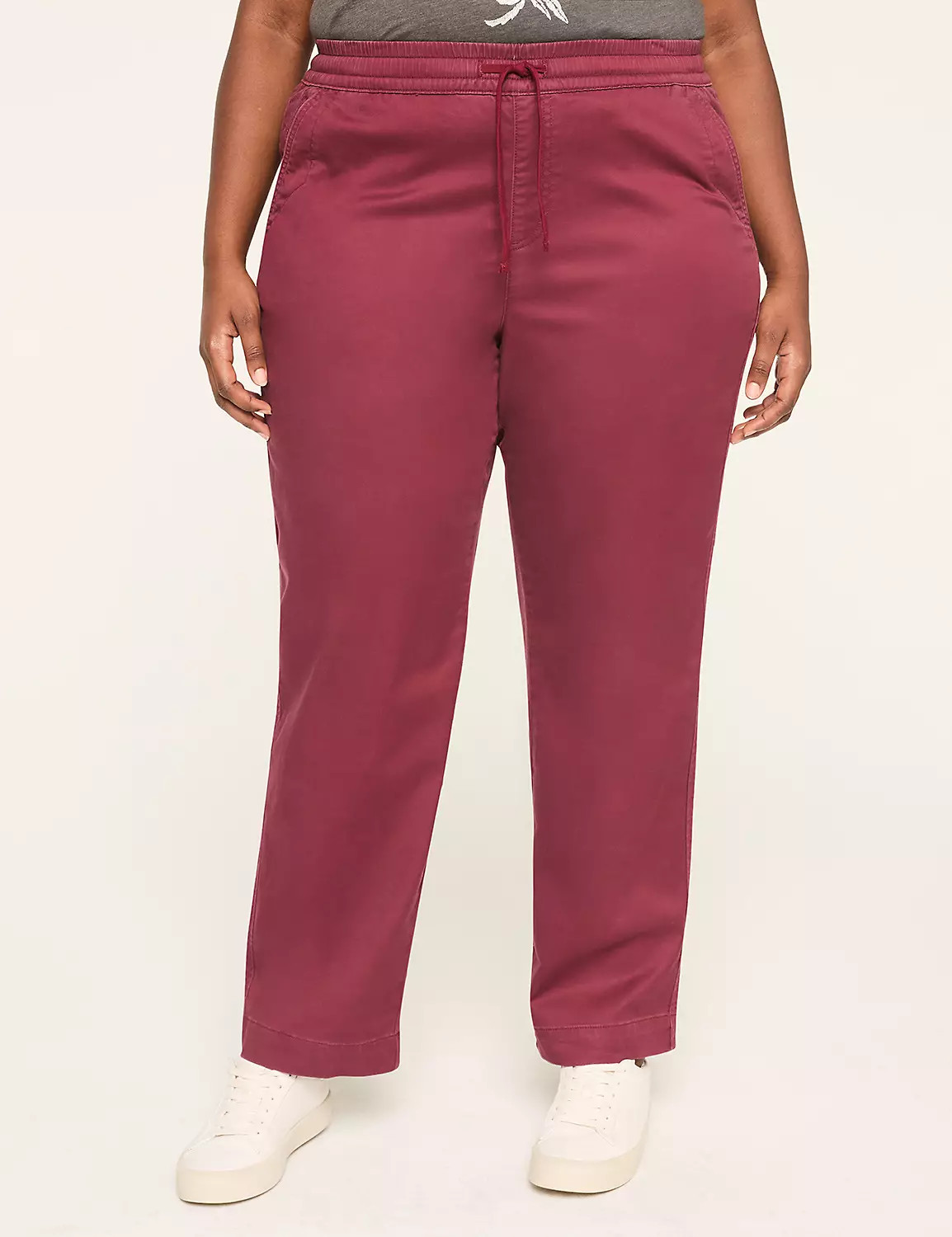 Casual Pull-on Ankle - Sateen Chino | LaneBryant | Lane Bryant (US)