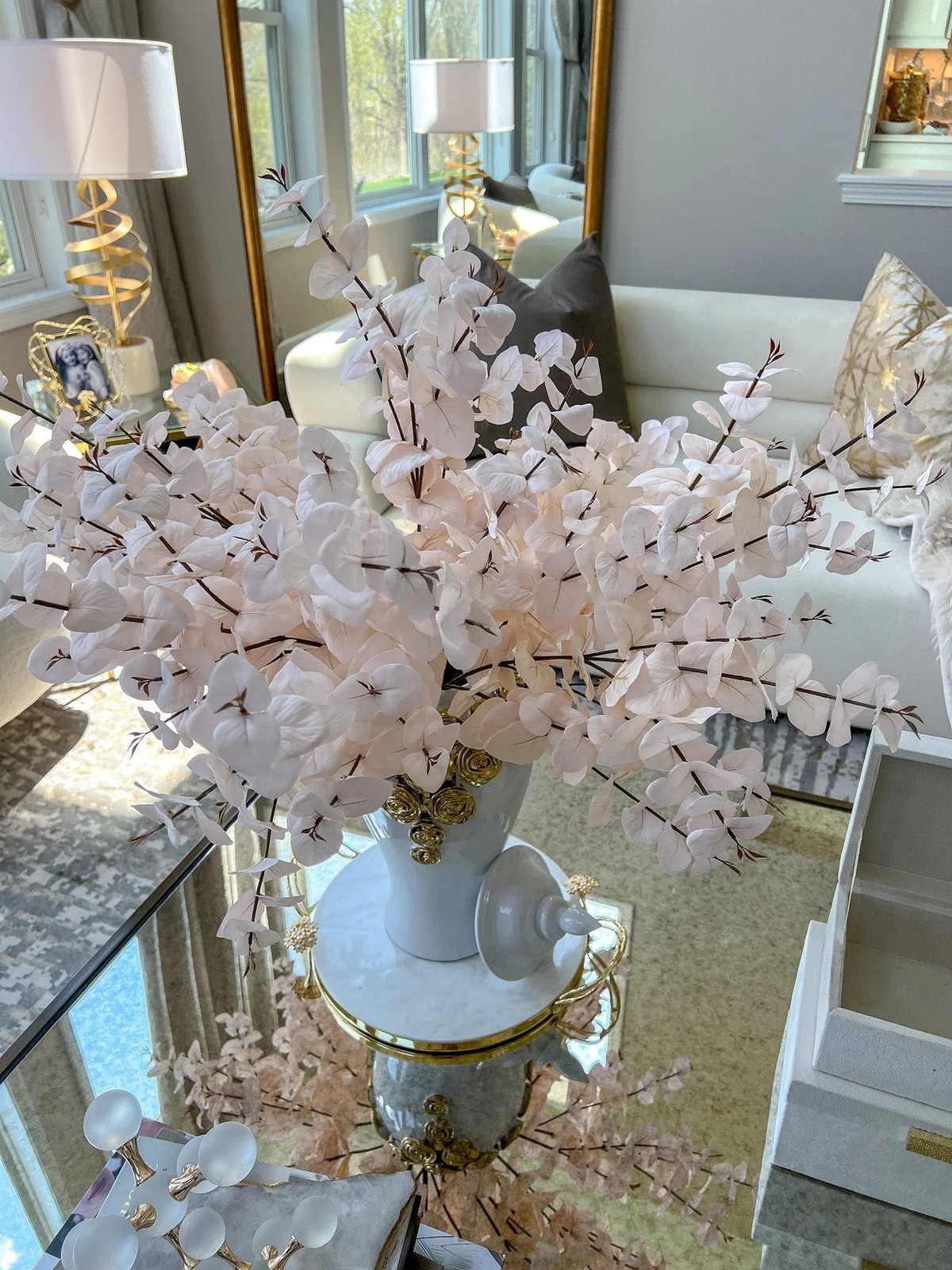 35.5" Soft Pink Eucalyptus Stem | Inspire Me! Home Decor