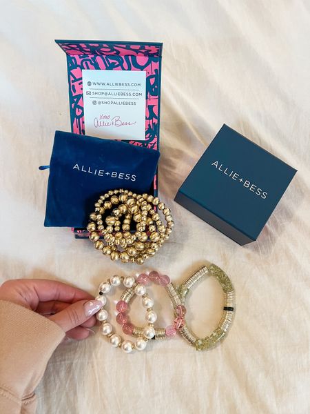 Allie + Bess bracelet stacks! These pieces are perfect for gifts❤️ The packing and quality of the bracelets are amazing! 