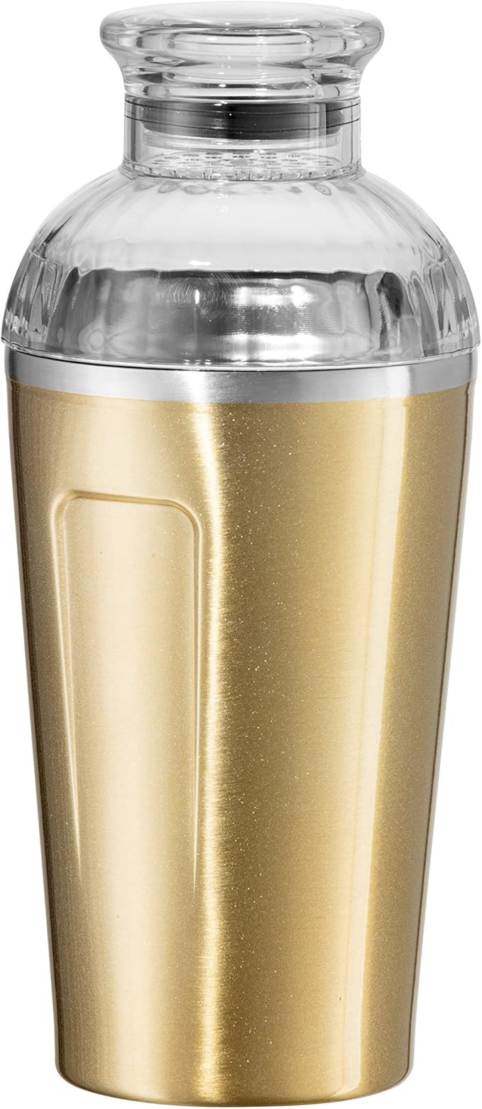 OGGI Groove Insulated Cocktail Shaker-17oz Double Wall Vacuum Insulated Stainless Steel Shaker, T... | Amazon (US)