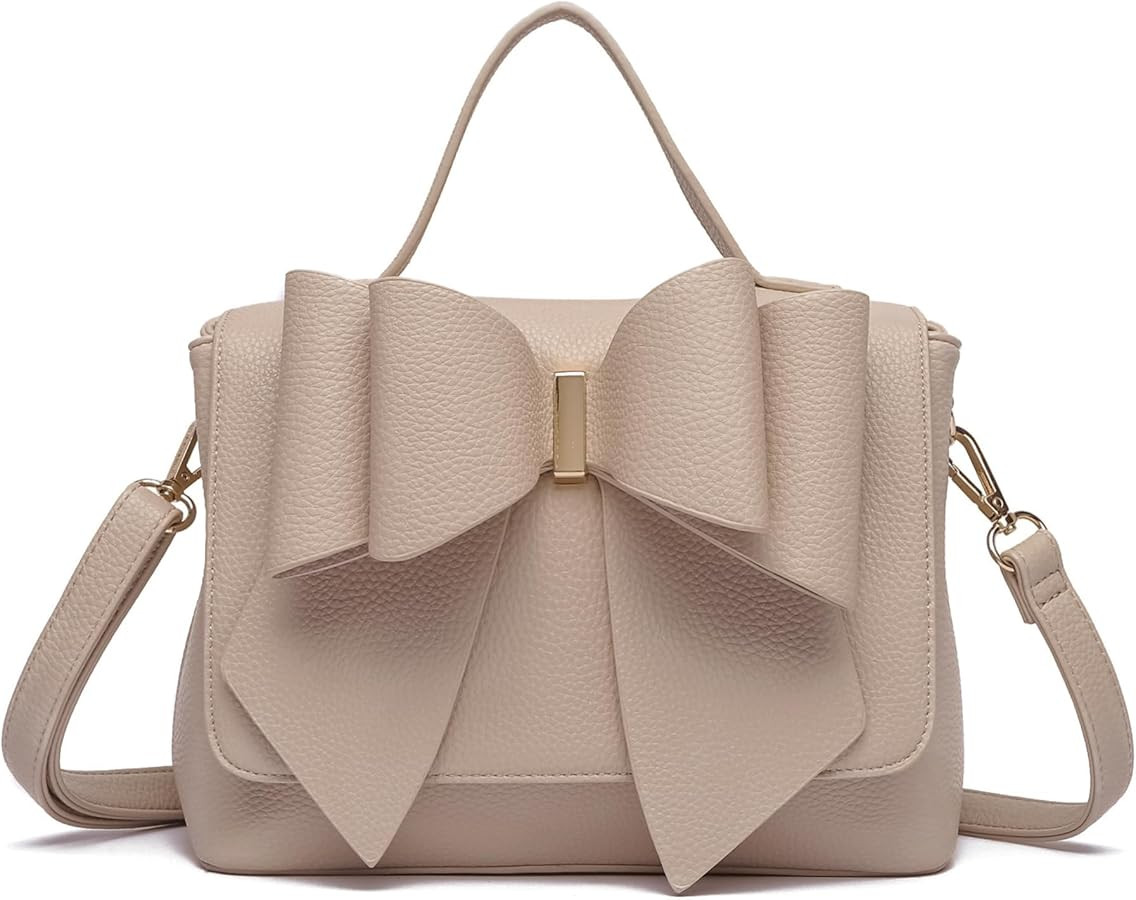 Like Dreams Bowtie Vegan Leather Crossbody Purse, Multi Compartment Interior, for Picnic, Date, F... | Amazon (US)