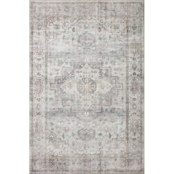 Jujhar Oriental Area Rug in Dove/Blush | Wayfair North America