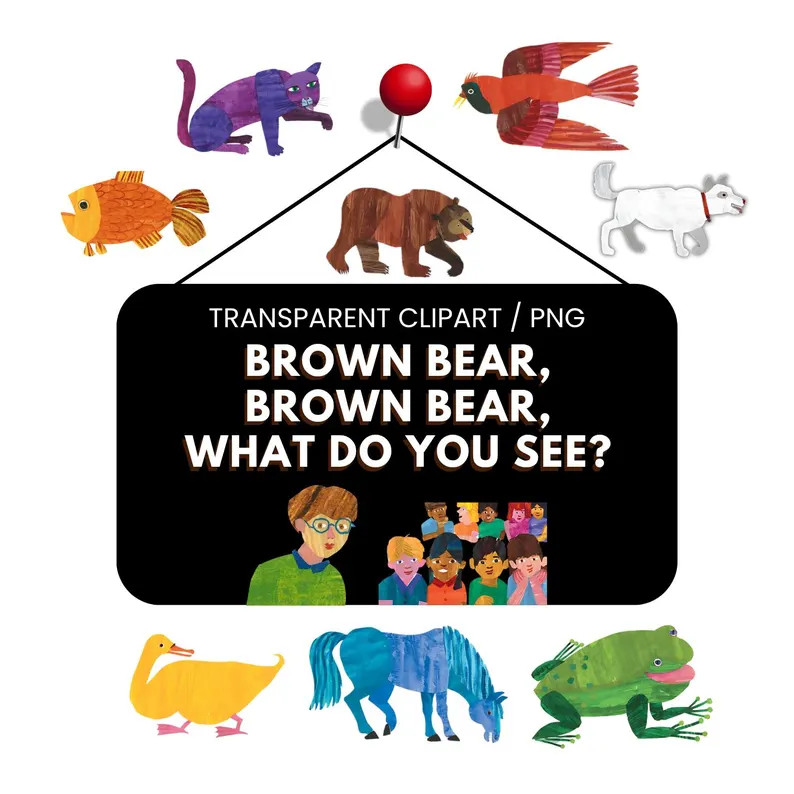 Brown Bear Clipart Bundle: Educational Pngs & PDF (digital Download - Etsy | Etsy (US)