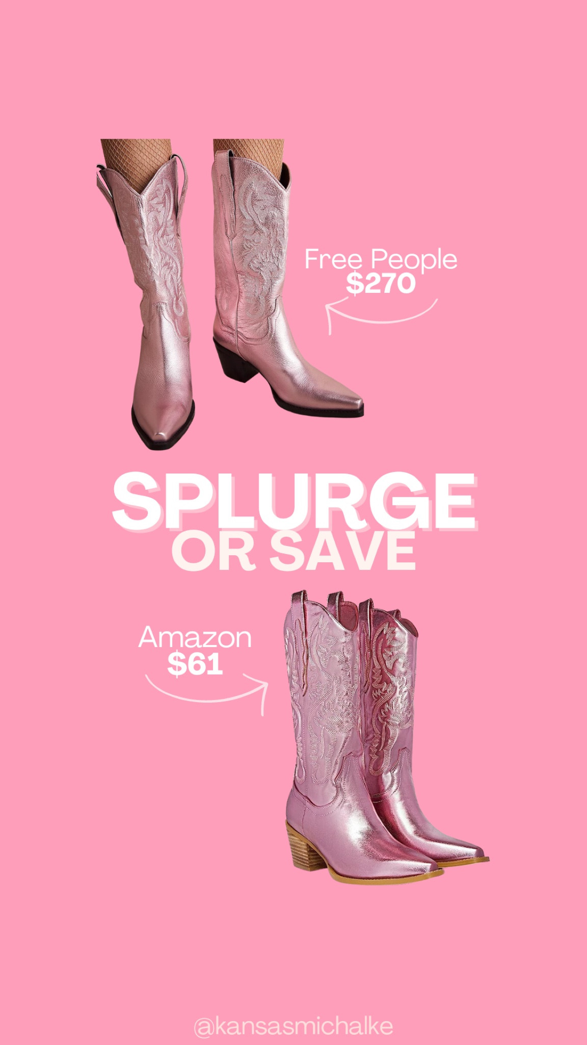 Splurge or SAVE!! On Pink Cowboys Boots! 🩷🎀🤠

#LTKsalealert #LTKshoecrush #LTKstyletip