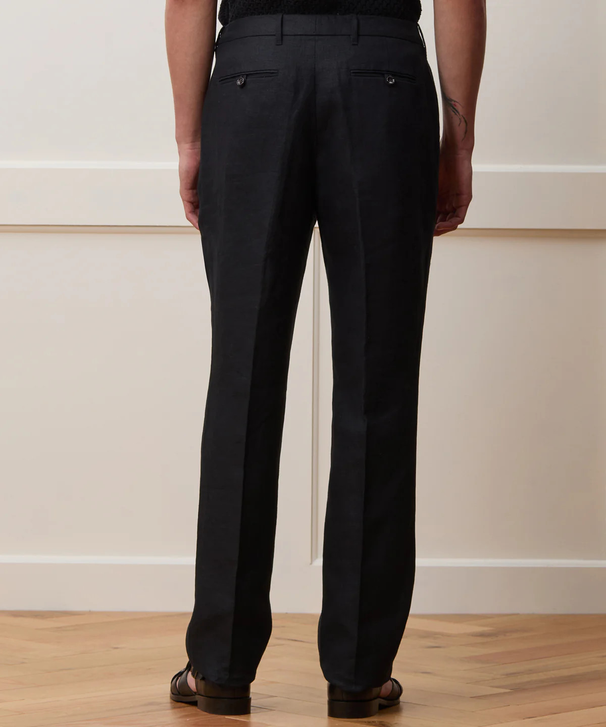 Straight Fit Linen Tab Trouser | Todd Snyder