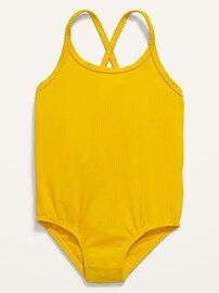 Solid Rib-Knit One-Piece Swimsuit for Toddler Girls | Old Navy (US)